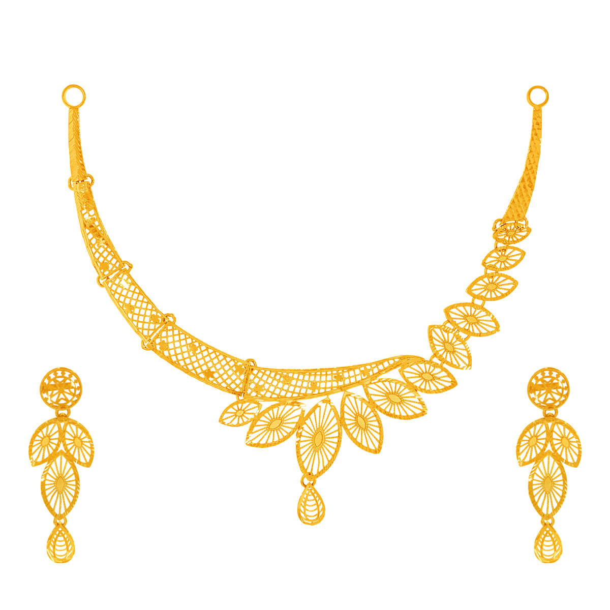 Kimish Gold Necklace Set with Free Gold Coin