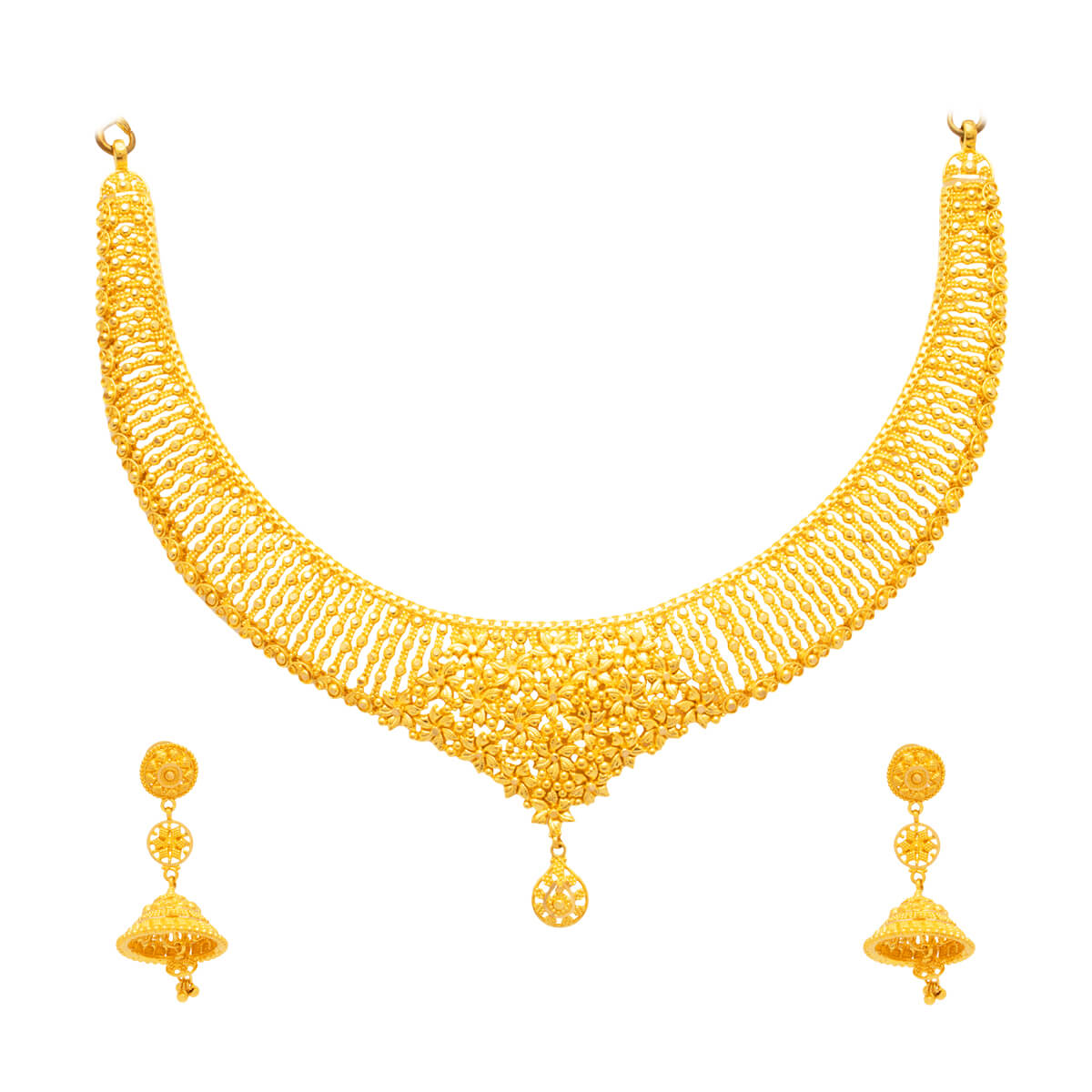 Samiha Gold Necklace Set