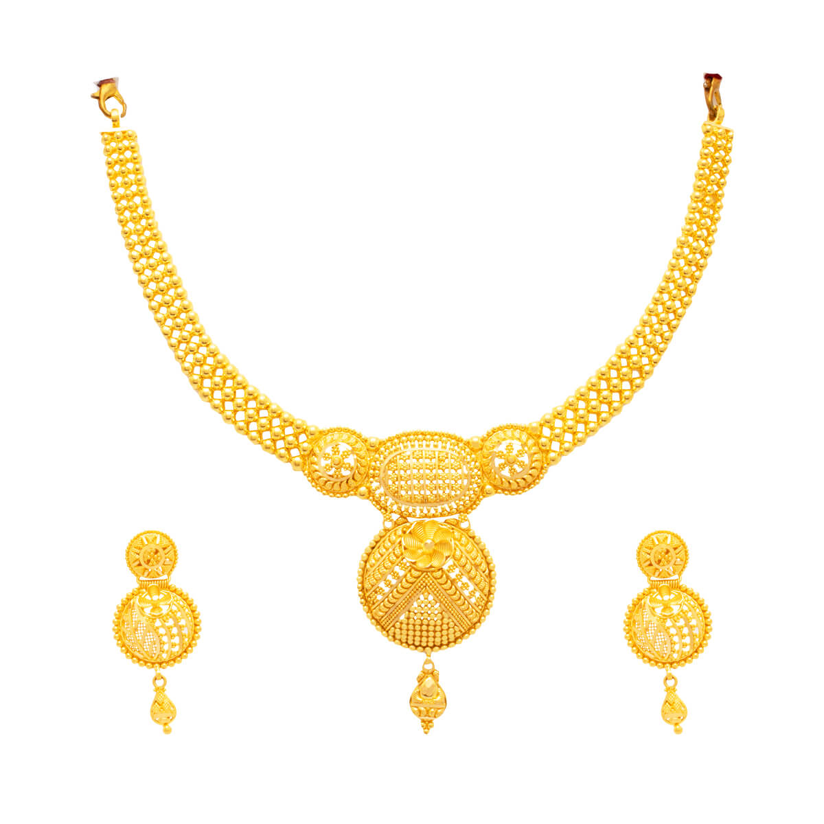 Adah Gold Necklace Set with Free Gold Coin