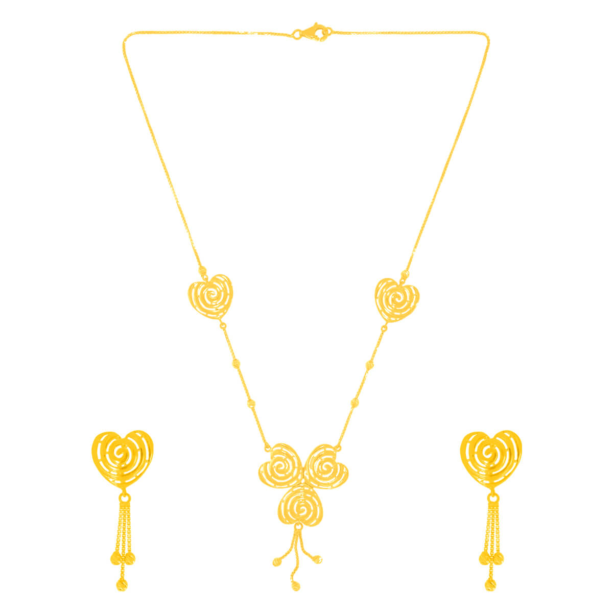 Divisha Gold Necklace Set with Free Gold Coin