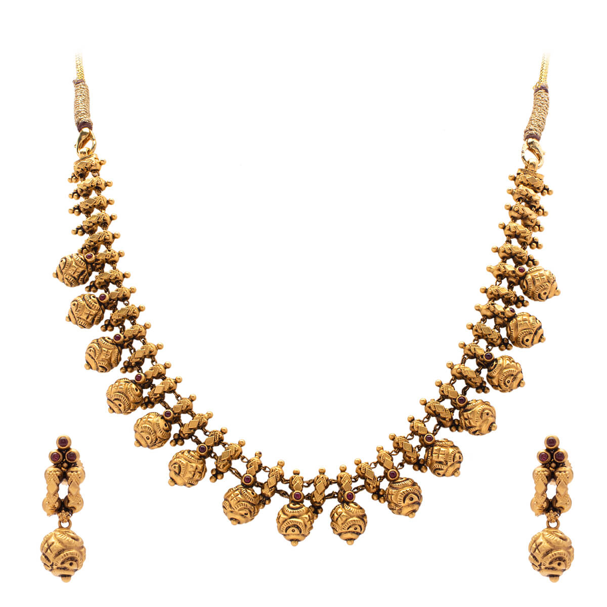 Adyant Gold Necklace Set with Free Gold Coin