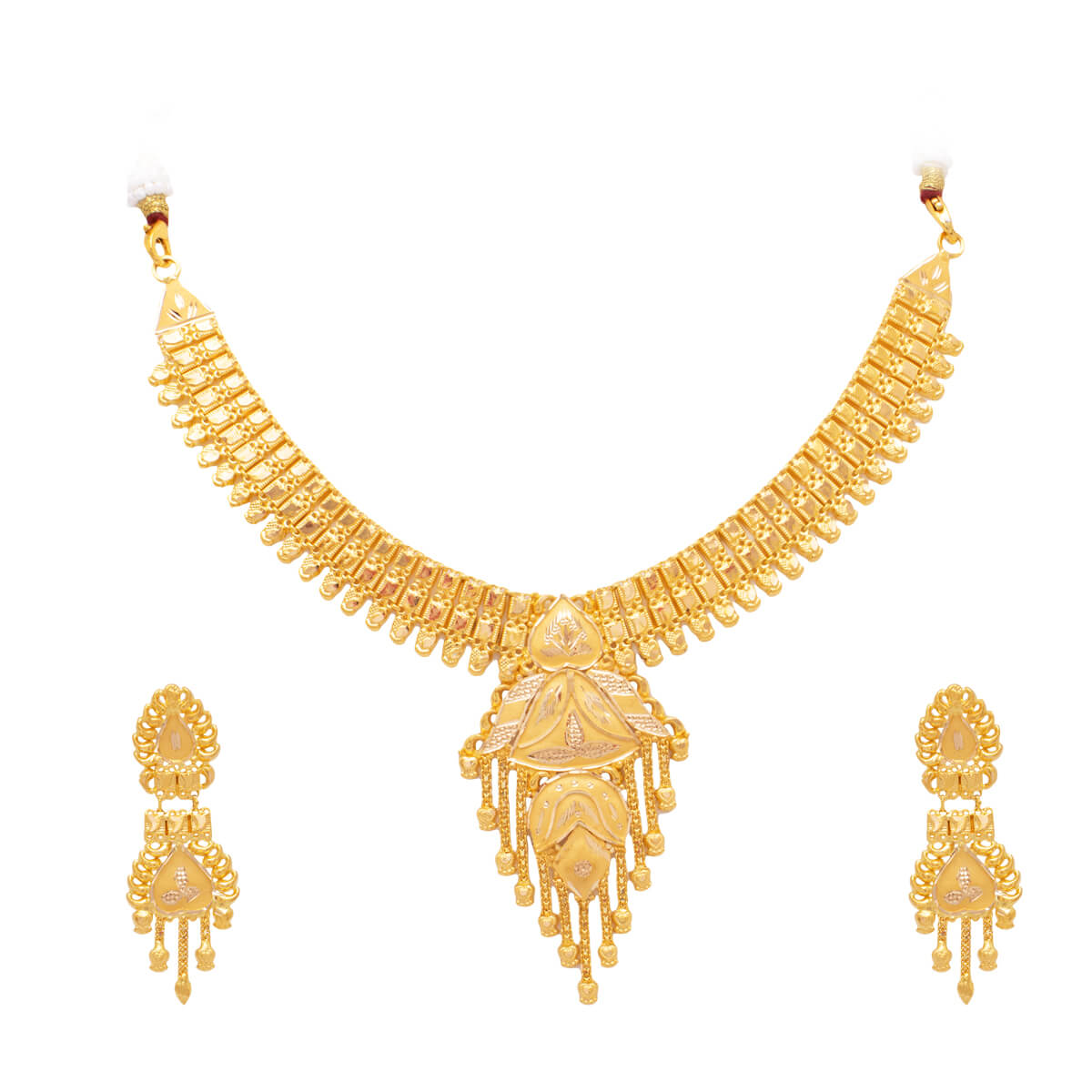 Trivisha Gold Necklace Set