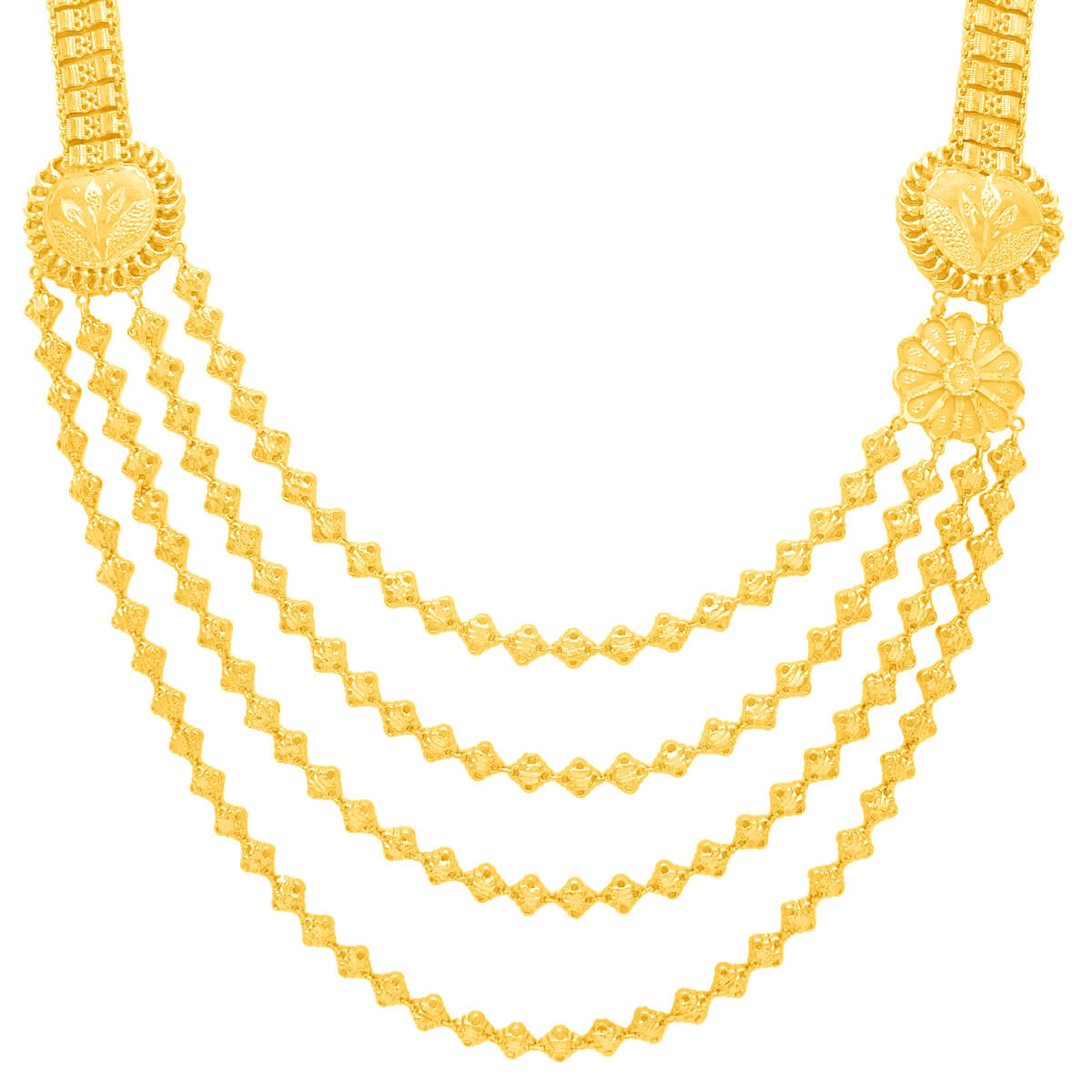 Floral Motify Gold Necklace