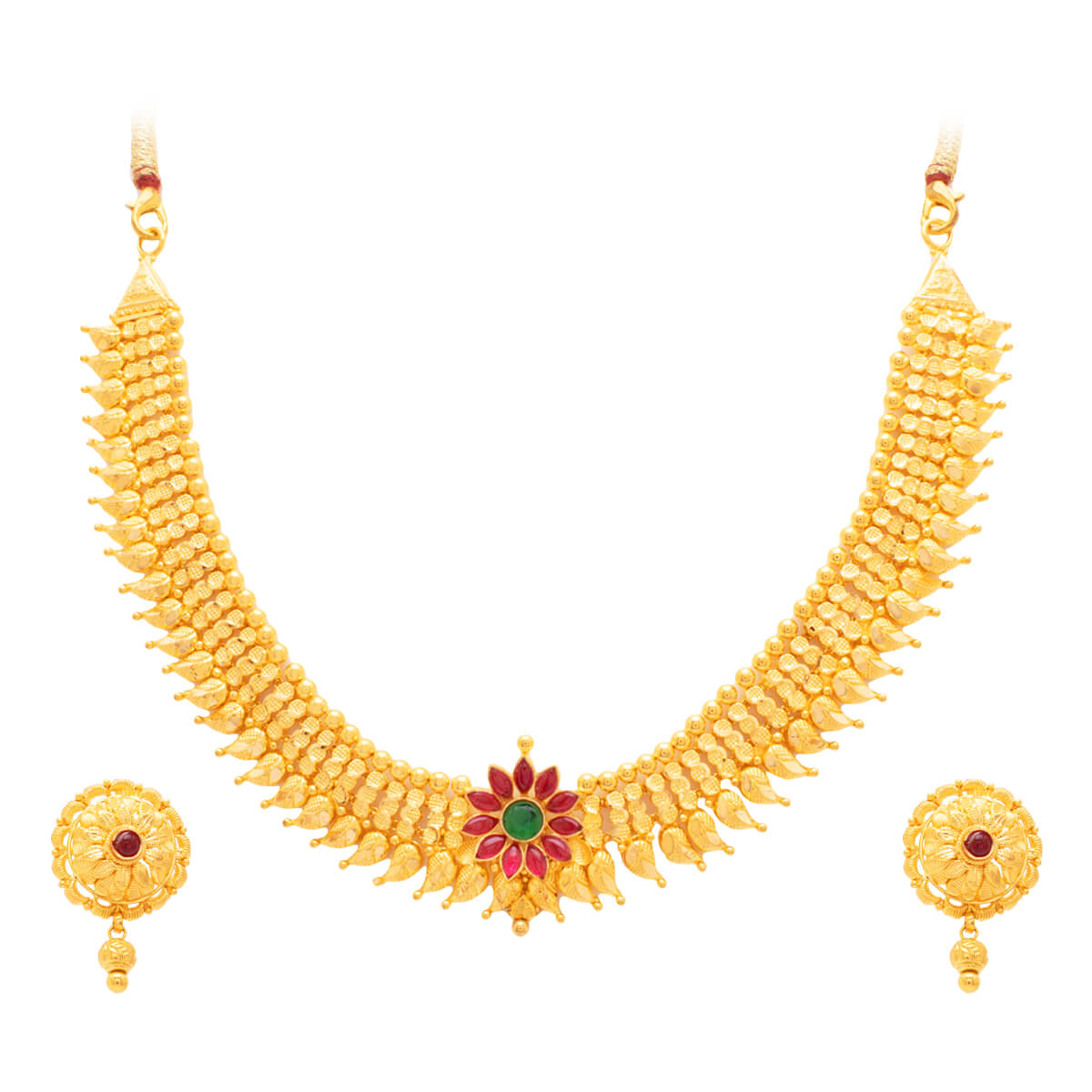 Timeless Gold Elegance Gold Necklace Set with Free Gold Coin