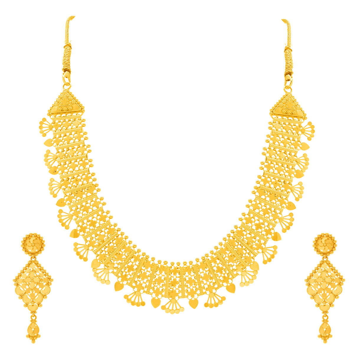 Ayati Gold Necklace Set with Free Gold Coin