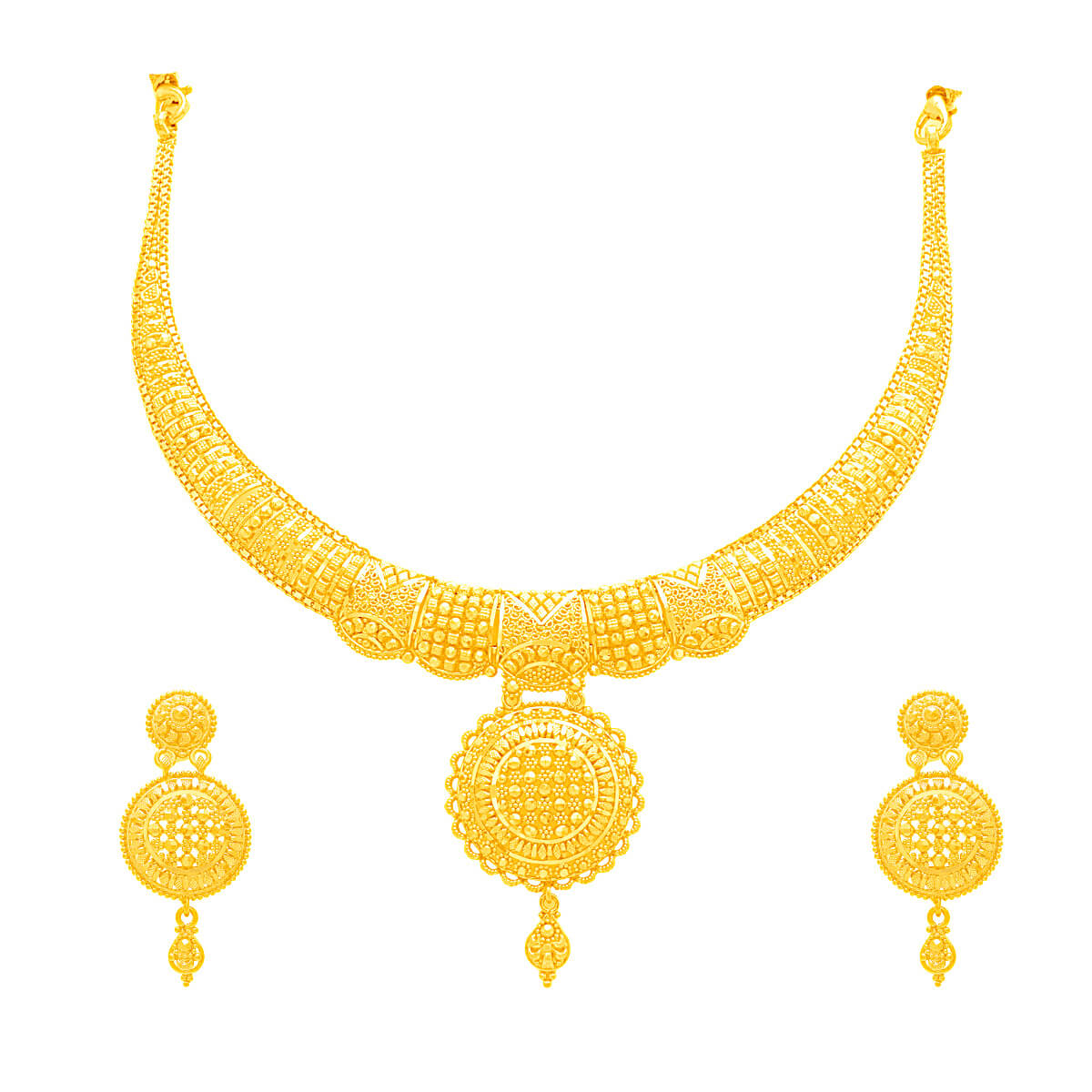 Striking Riva Gold Necklace Set with Free Gold Coin