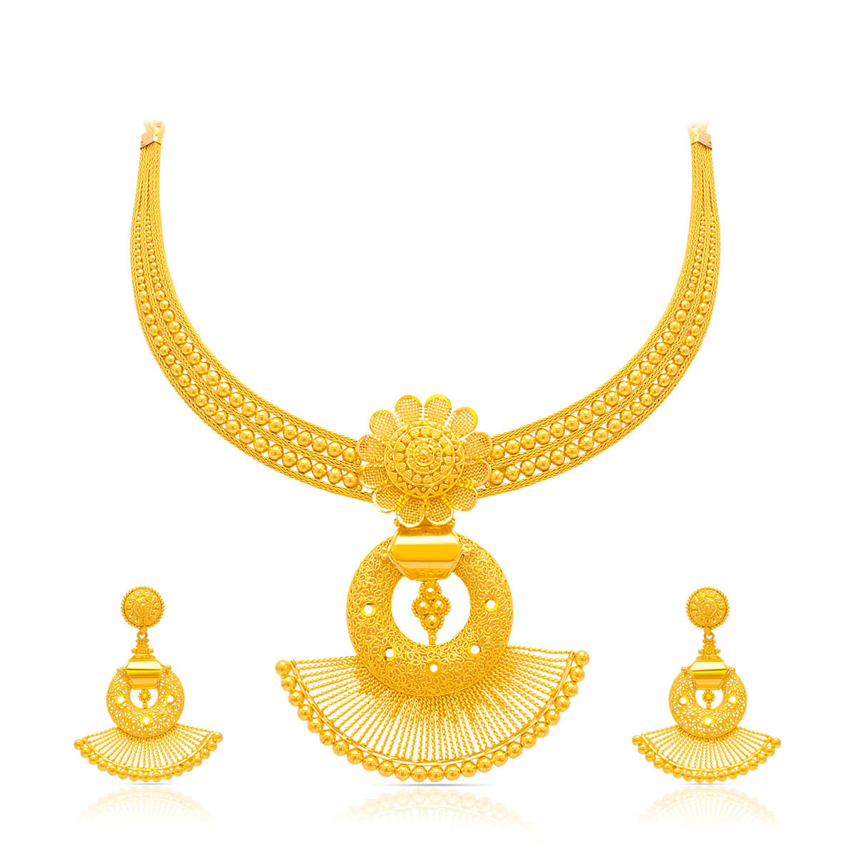 Gold Necklace Set with Free Gold Coin