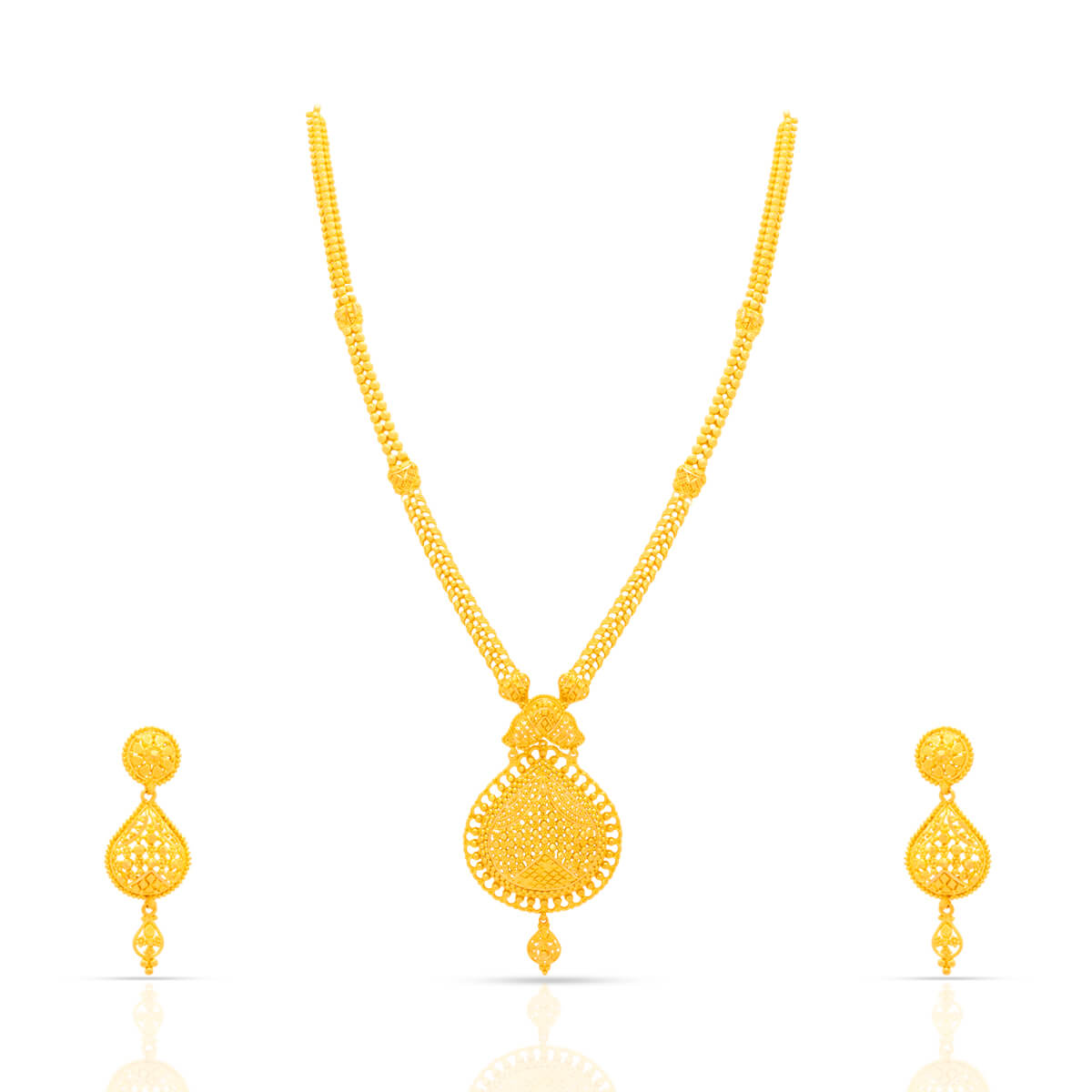 Classic Elegance Ensemble Gold Necklace Set with Free Gold Coin