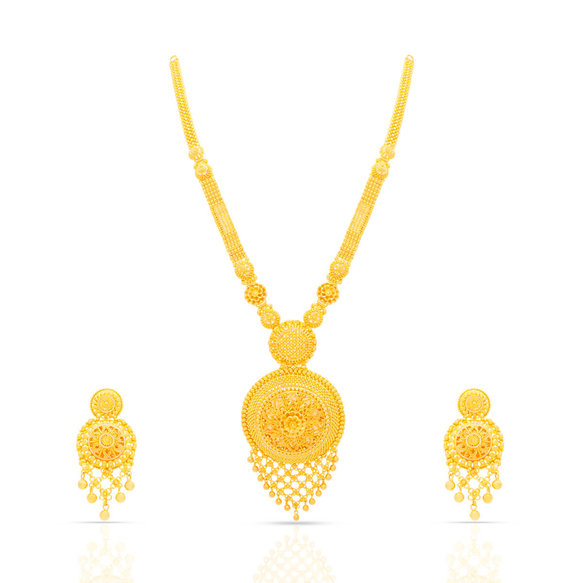 Emblematic Ensemble Gold Necklace Set with Free Gold Coin