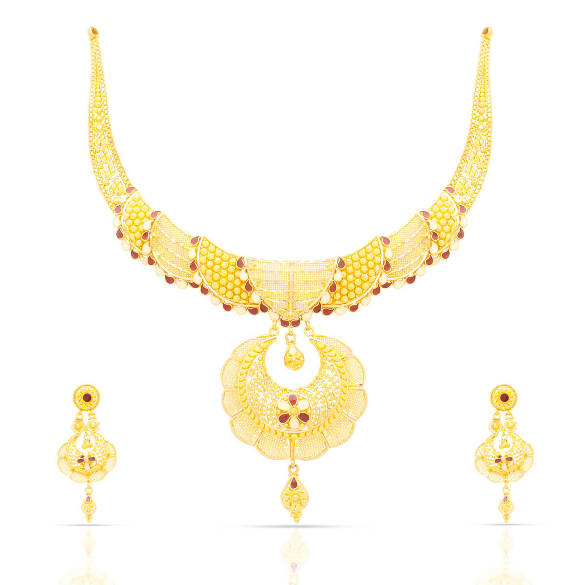 Radiant Affection Gold Necklace Set with Free Gold Coin