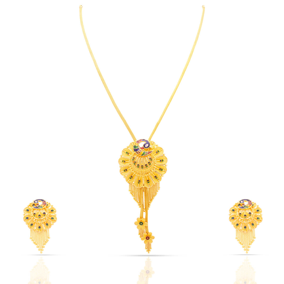 Glimmering Legacy Gold Necklace Set with Free Gold Coin