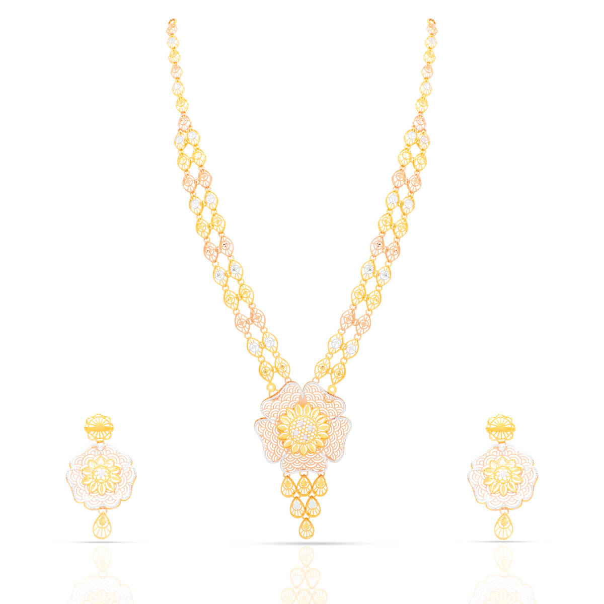 Twinkling Tones Gold Necklace Set
 with Free Gold Coin