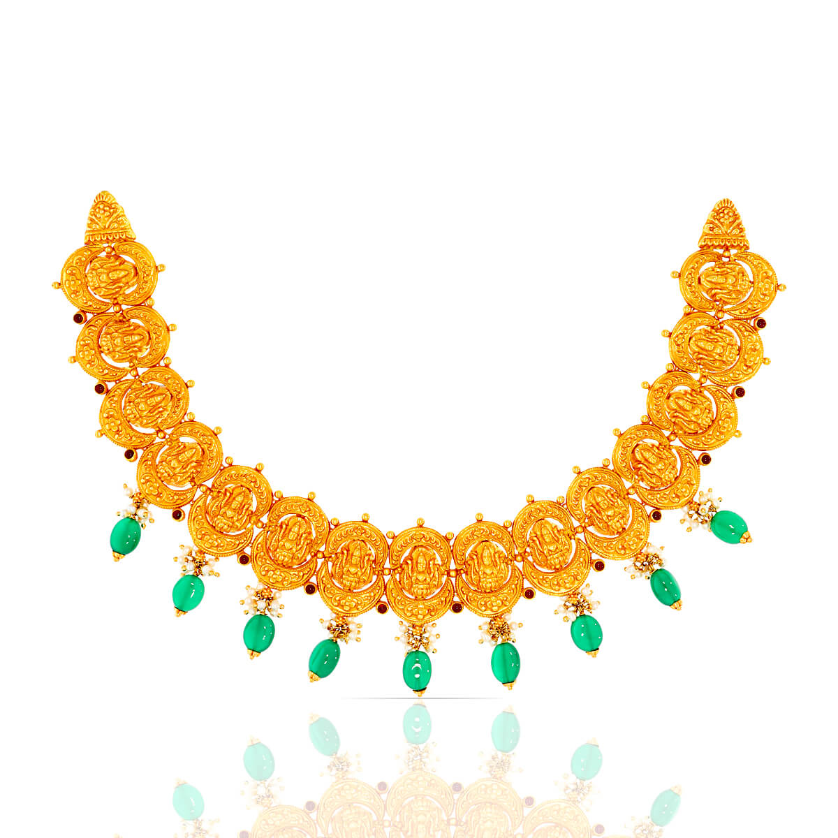 Laxmi Gold Gheru Polish Necklace