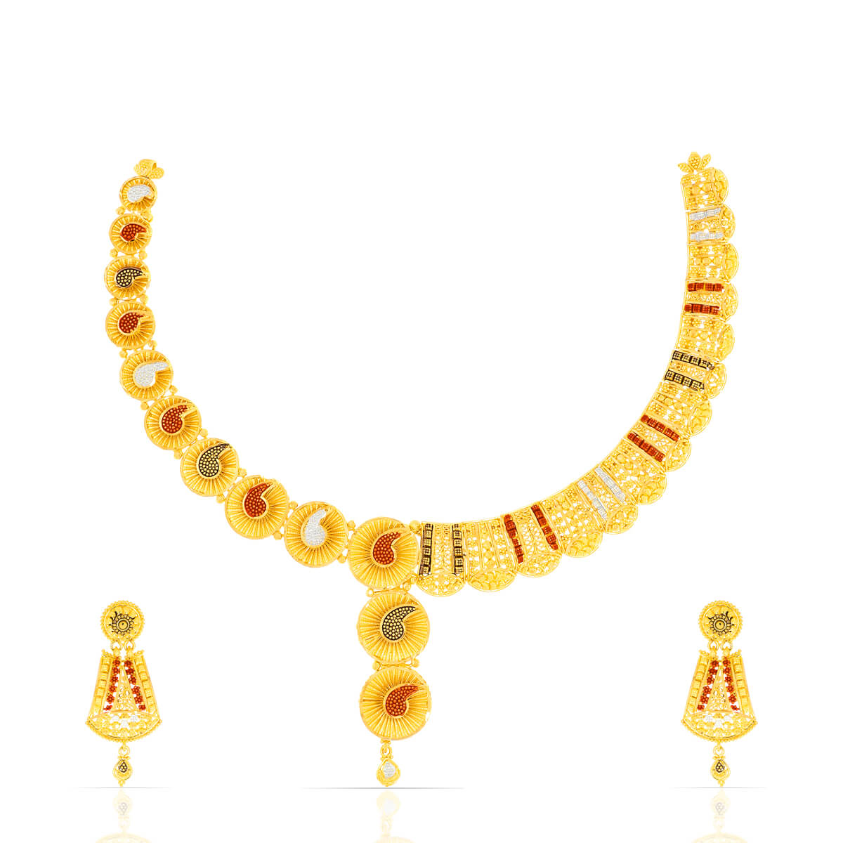 Elegance With Our Gold Antique Polish Necklace with Free Gold Coin