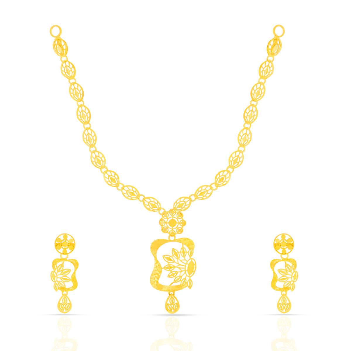 Golden Evergreen Necklace Set with Free Gold Coin