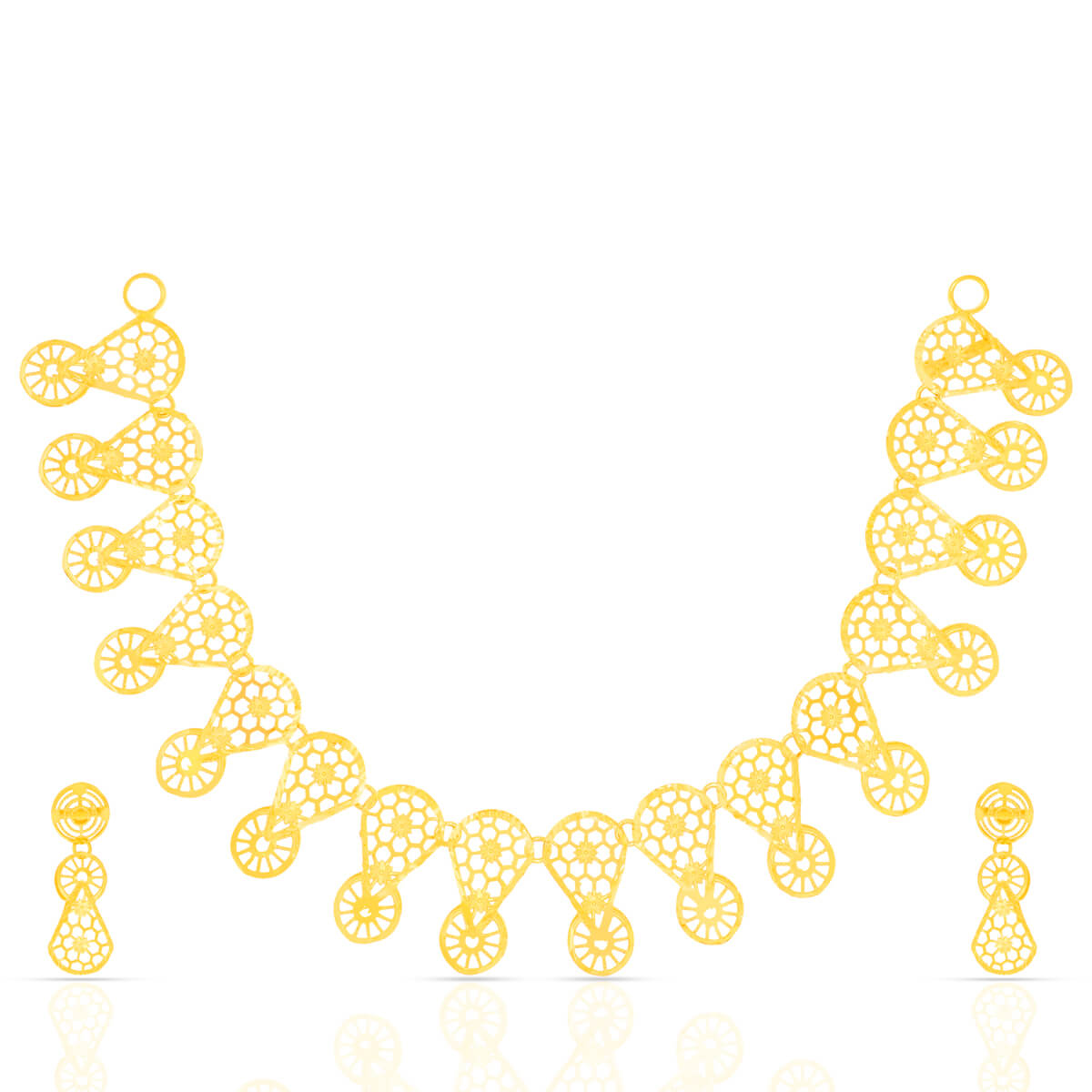 Glimmering Grace Gold Necklace Set with Free Gold Coin