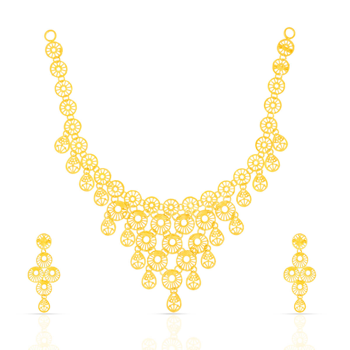 Imperial Radiance Gold Necklace Set with Free Gold Coin