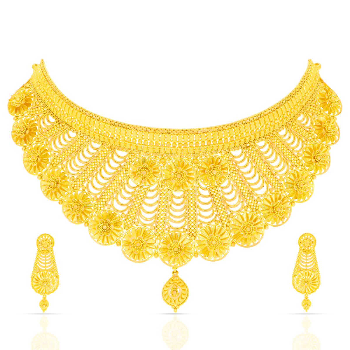 Empress’s Golden Glow Gold Necklace Set with Free Gold Coin