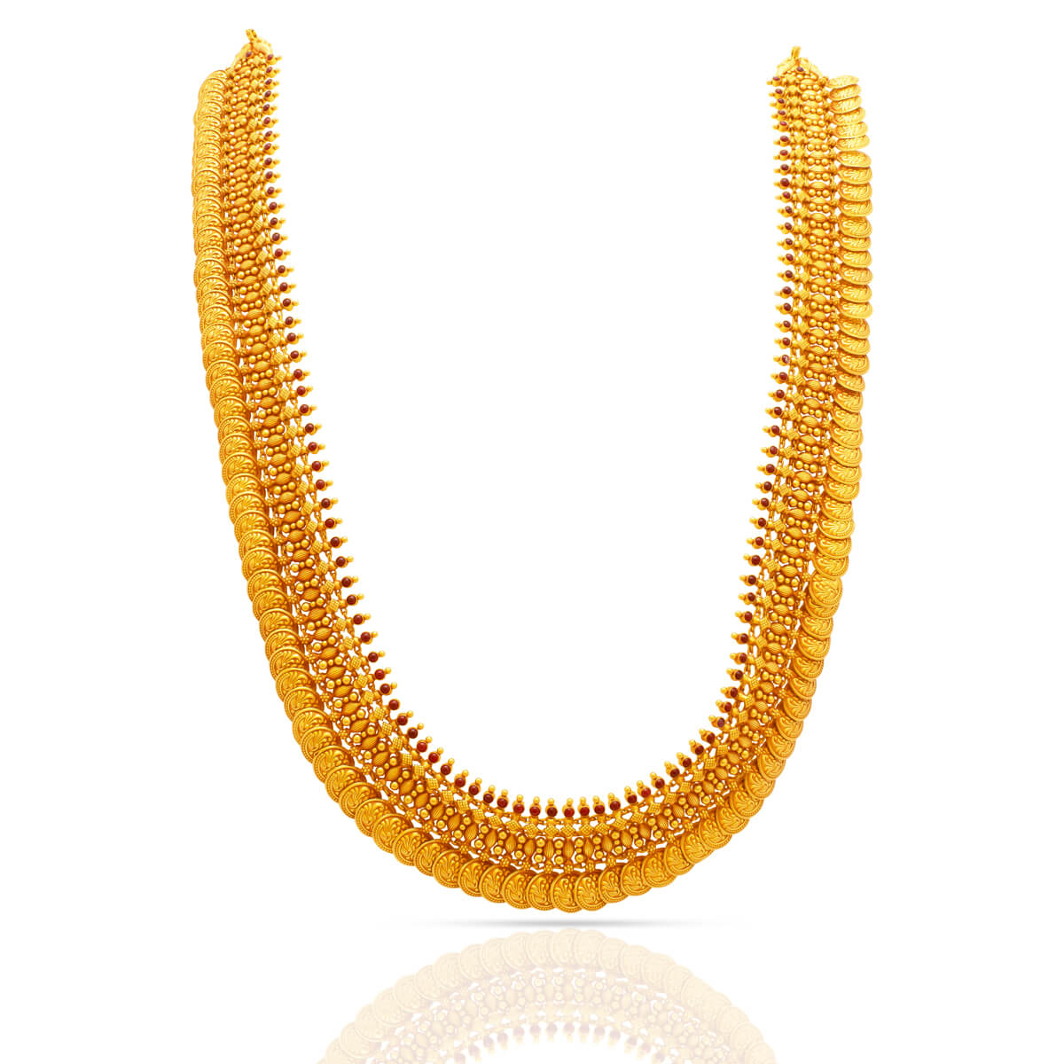 Prosperity Laxmi Coin Gold Necklace with Free Gold Coin