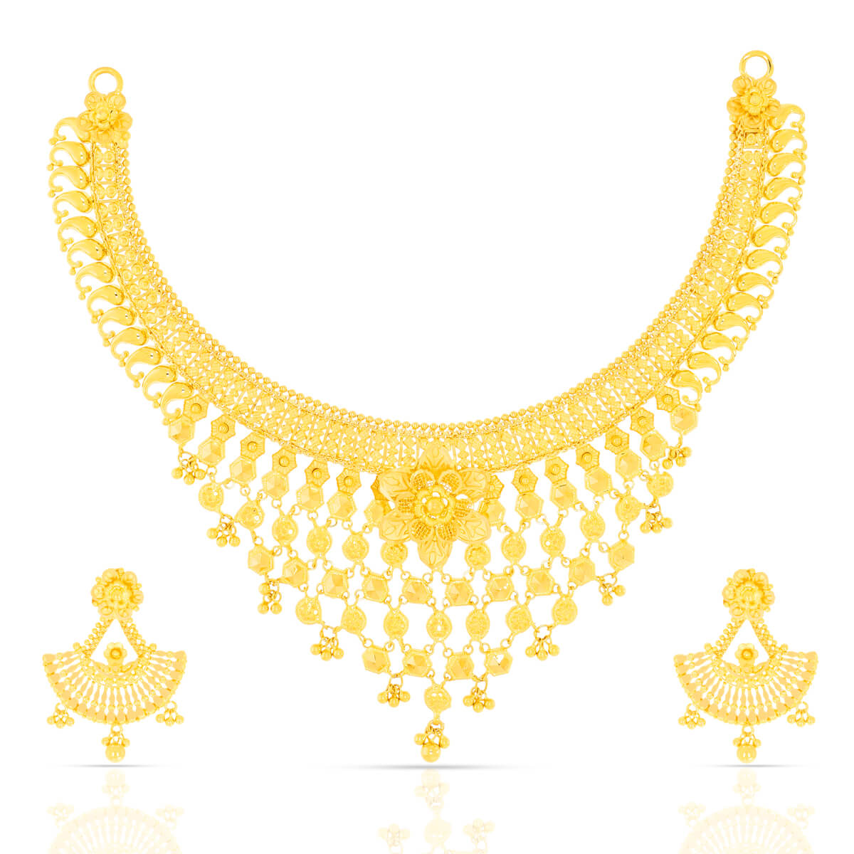 Classic Adornments Gold Necklace Set with Free Gold Coin