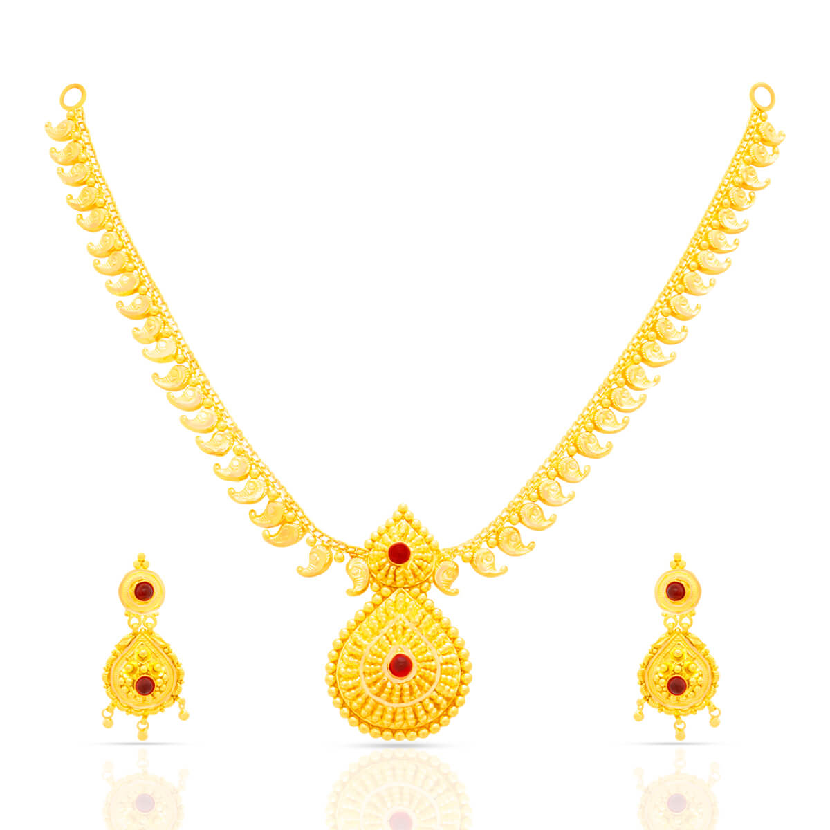 Artistry in Tradition Gold Necklace Set with Free Gold Coin