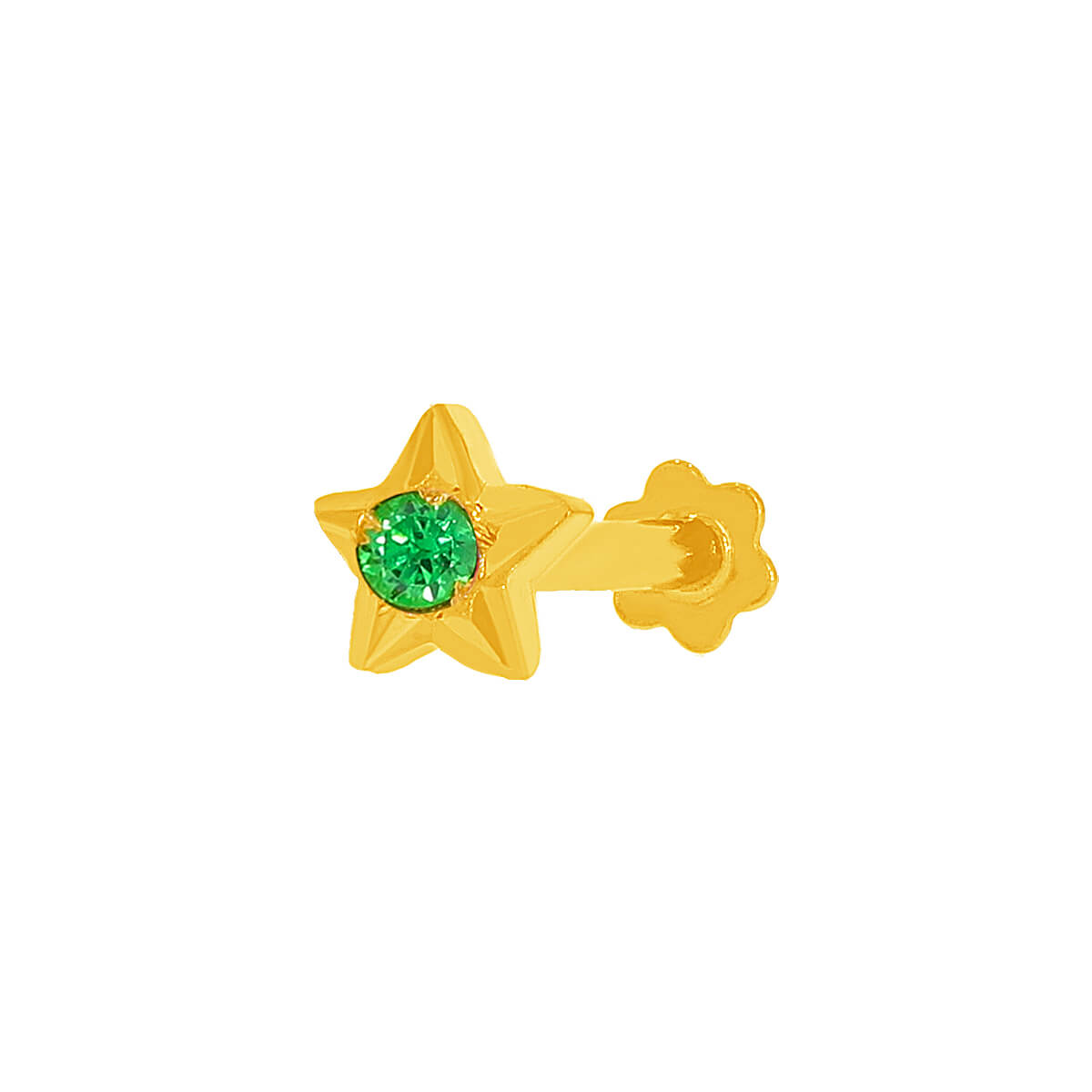 Green Star Gold Nosepin