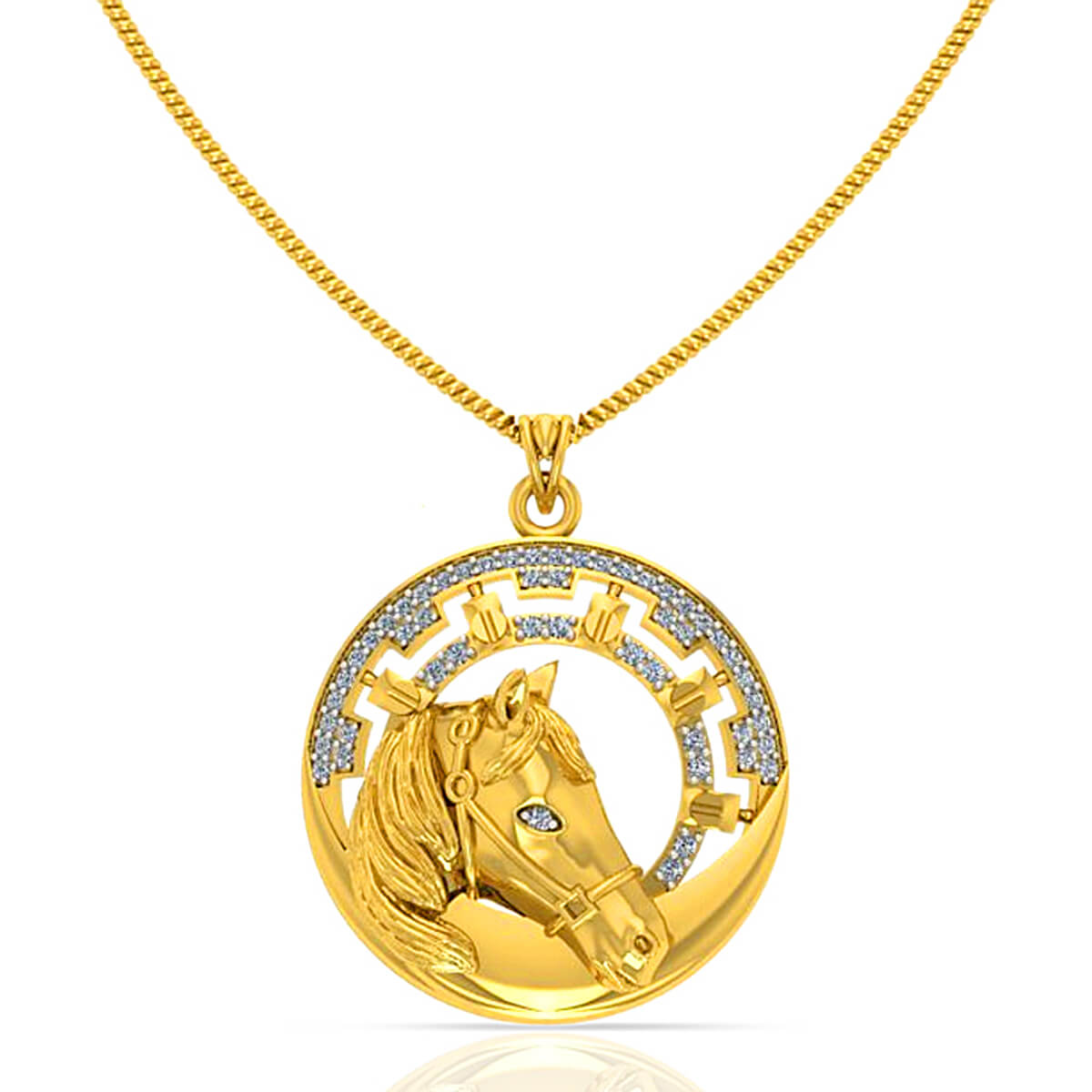 Horse Essence Gold Pendant with Free Gold Coin