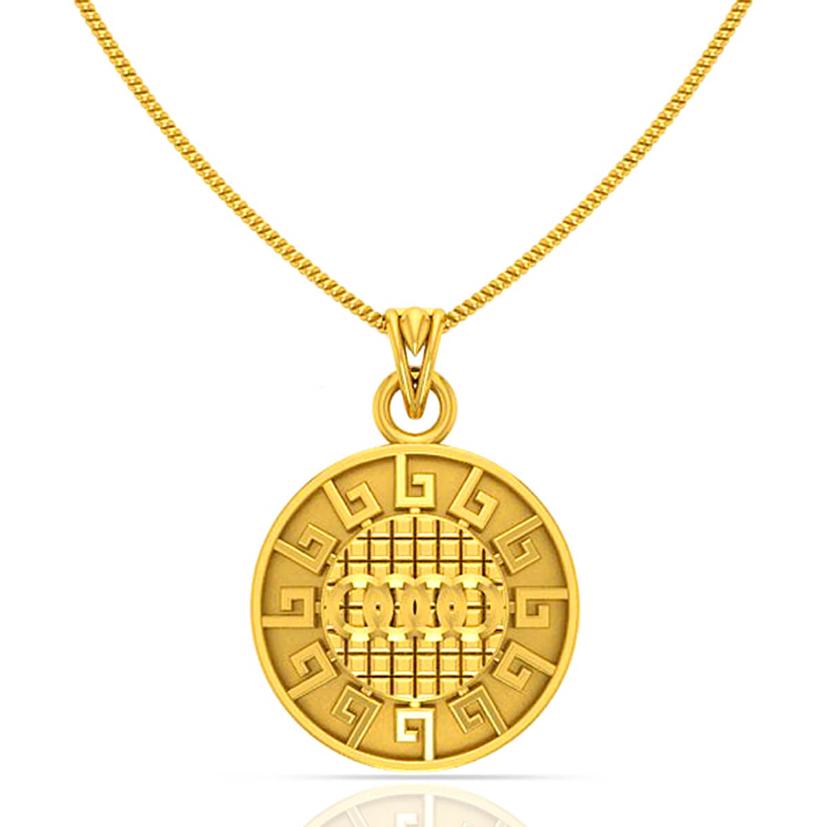 Vintage Design Gold Pendant with Free Gold Coin