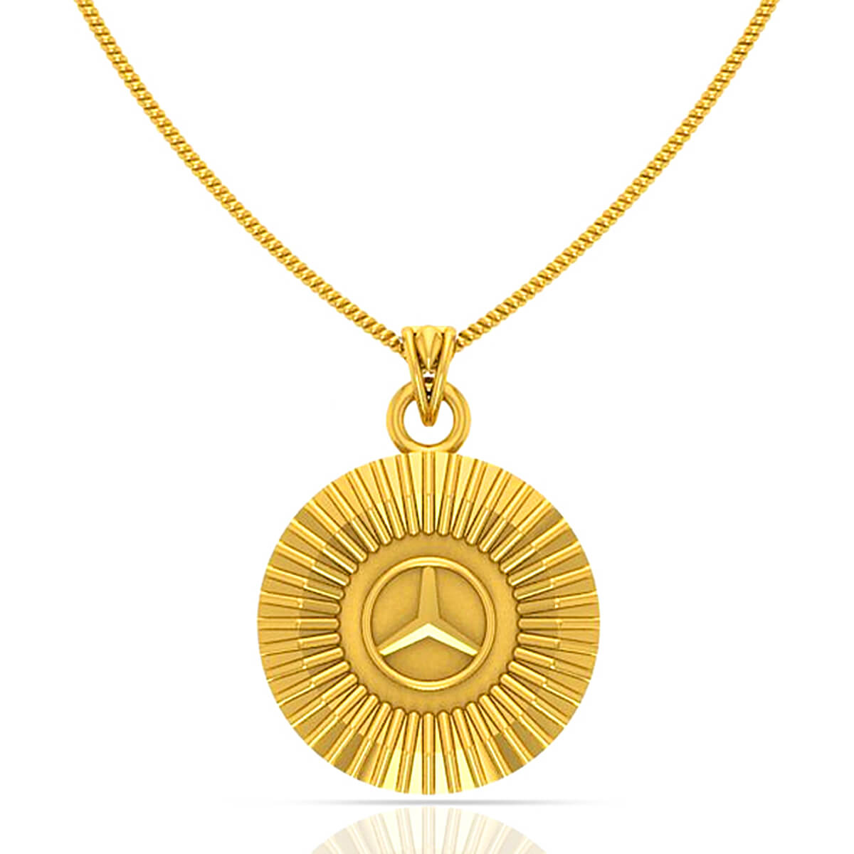 Triangle Essence Gold Pendant with Free Gold Coin