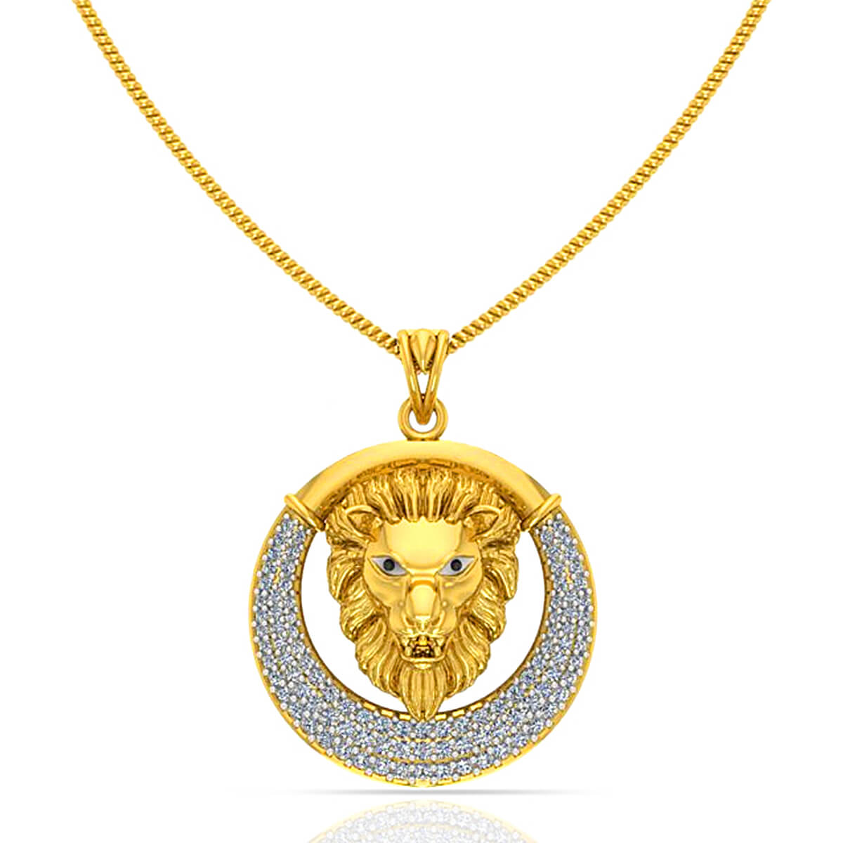 Aureate Lion Gold Pendant with Free Gold Coin