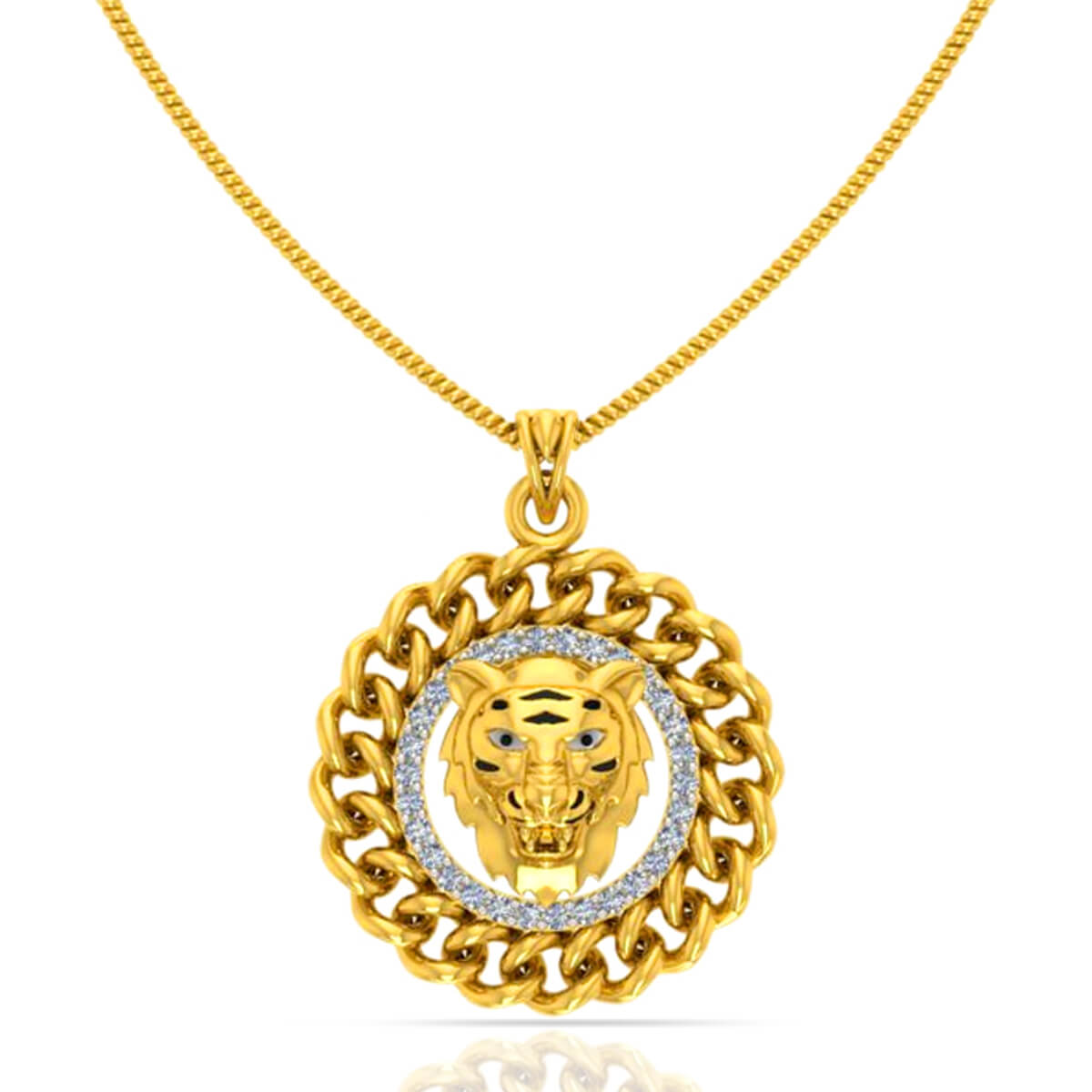 Tiger Ascendancy Gold Pendant with Free Gold Coin