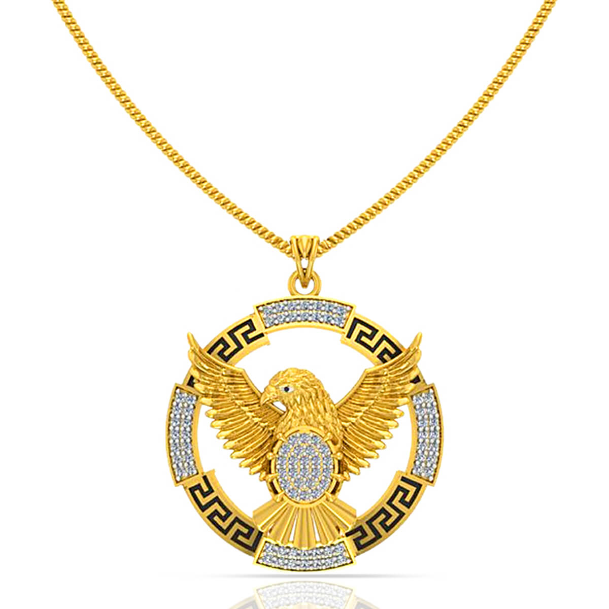 Eagle's Grace Gold Pendant with Free Gold Coin