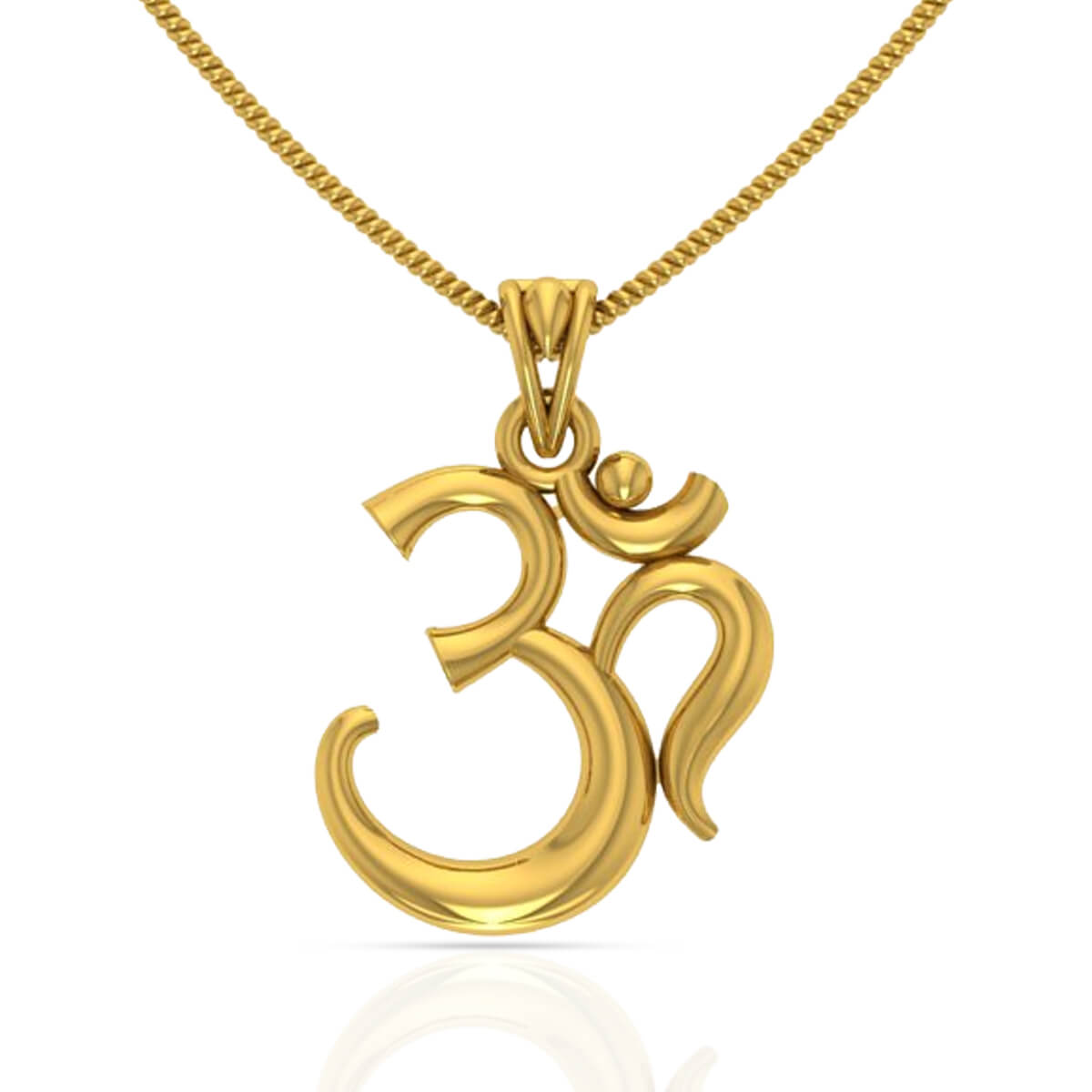 OM Shanti Symbol Gold Pendant