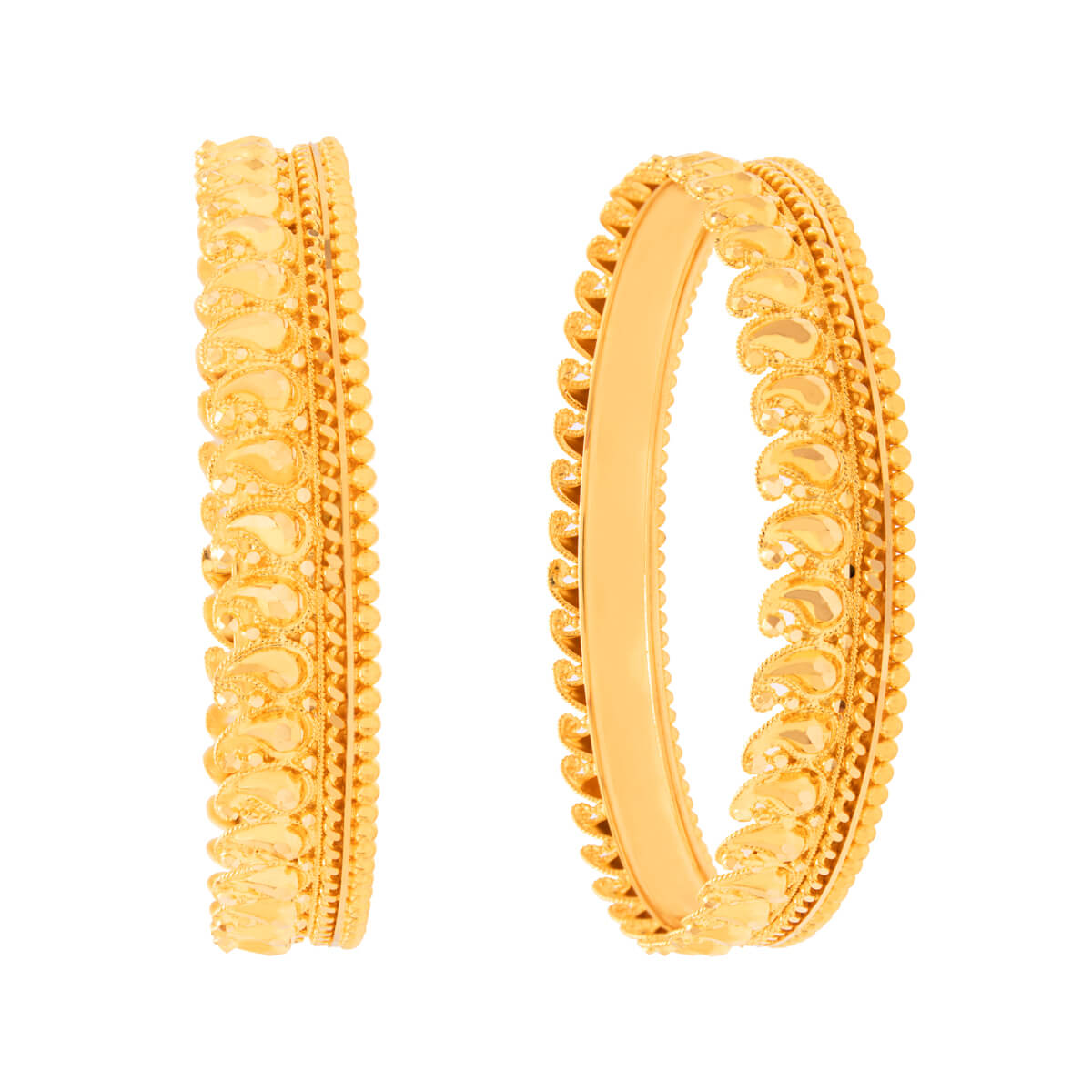 Nibhish Gold Bangle with Free Gold Coin