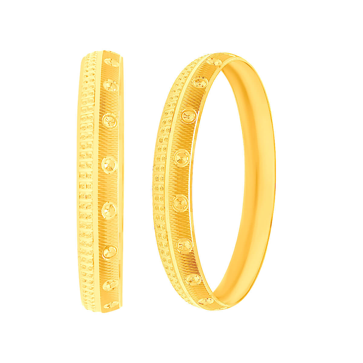 Graceful Glamorous Gold Bangle with Free Gold Coin