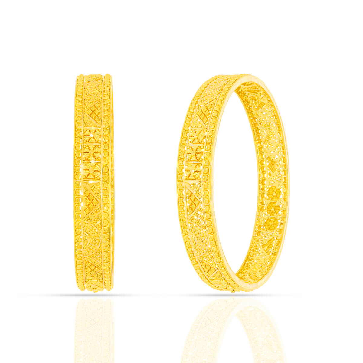 The Golden Symphony Gold Bangles with Free Gold Coin