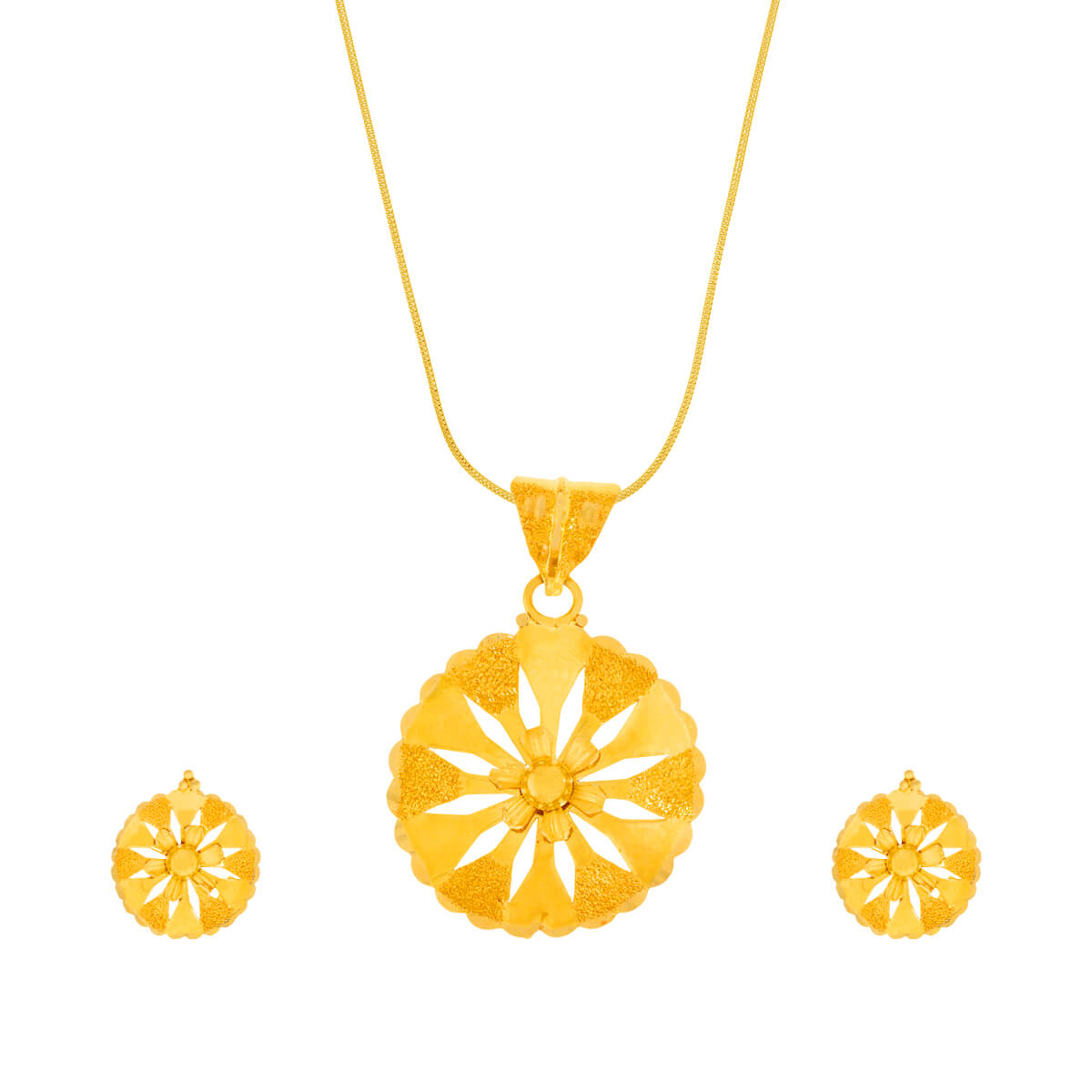 Flories Gold Pendant Set with Free Gold Coin