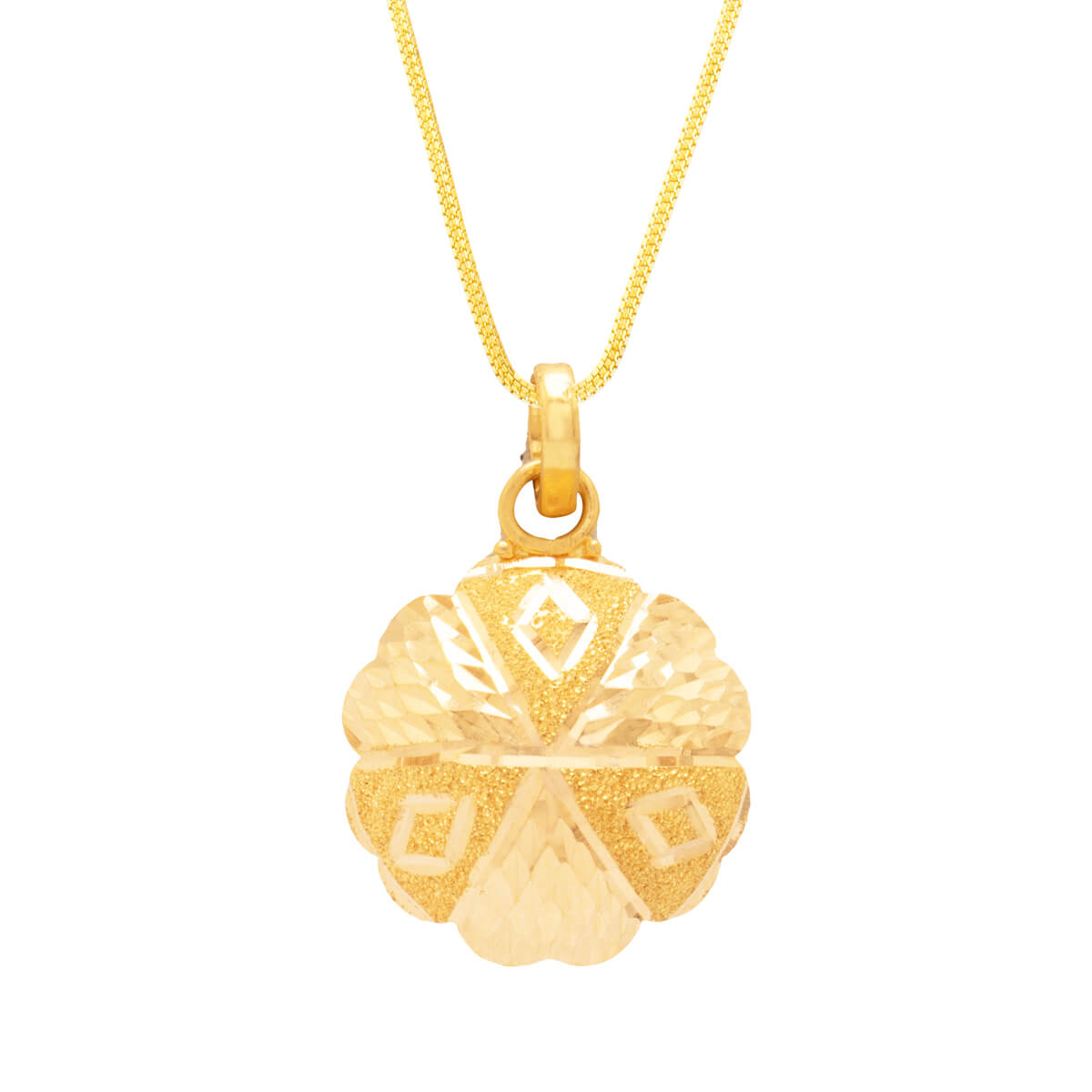 Abheek Gold Pendant with Free Gold Coin