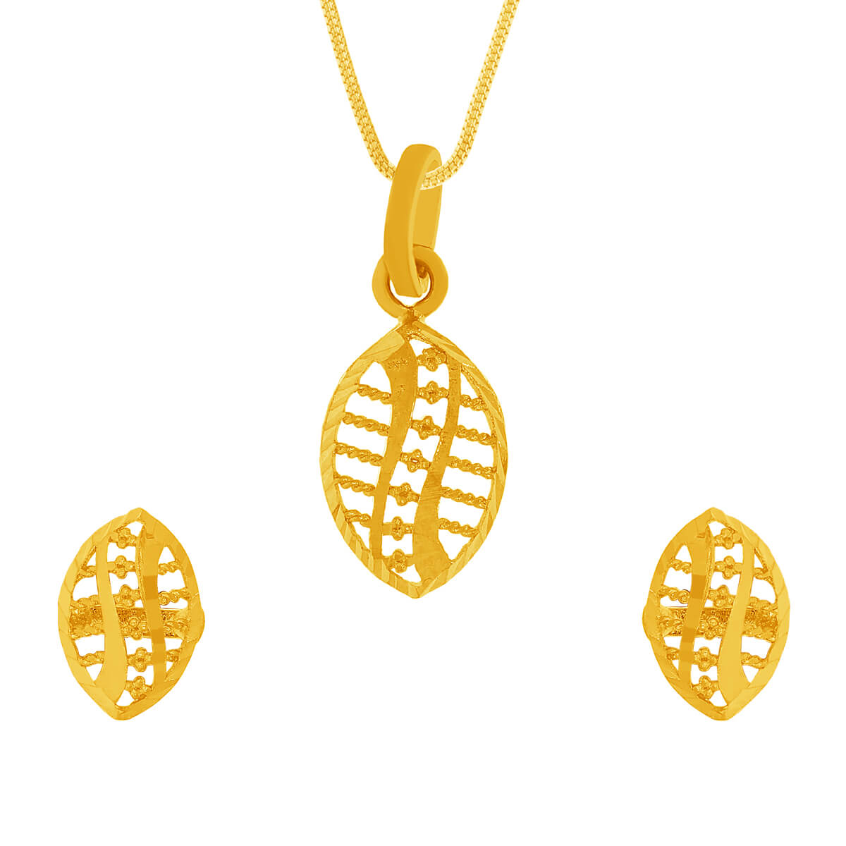 Raisha Gold Pendant Set with Free Gold Coin