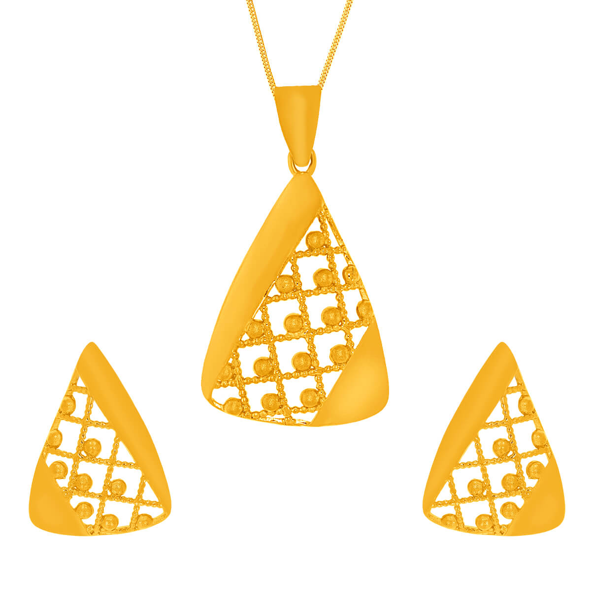 Rutvi Gold Pendant Set