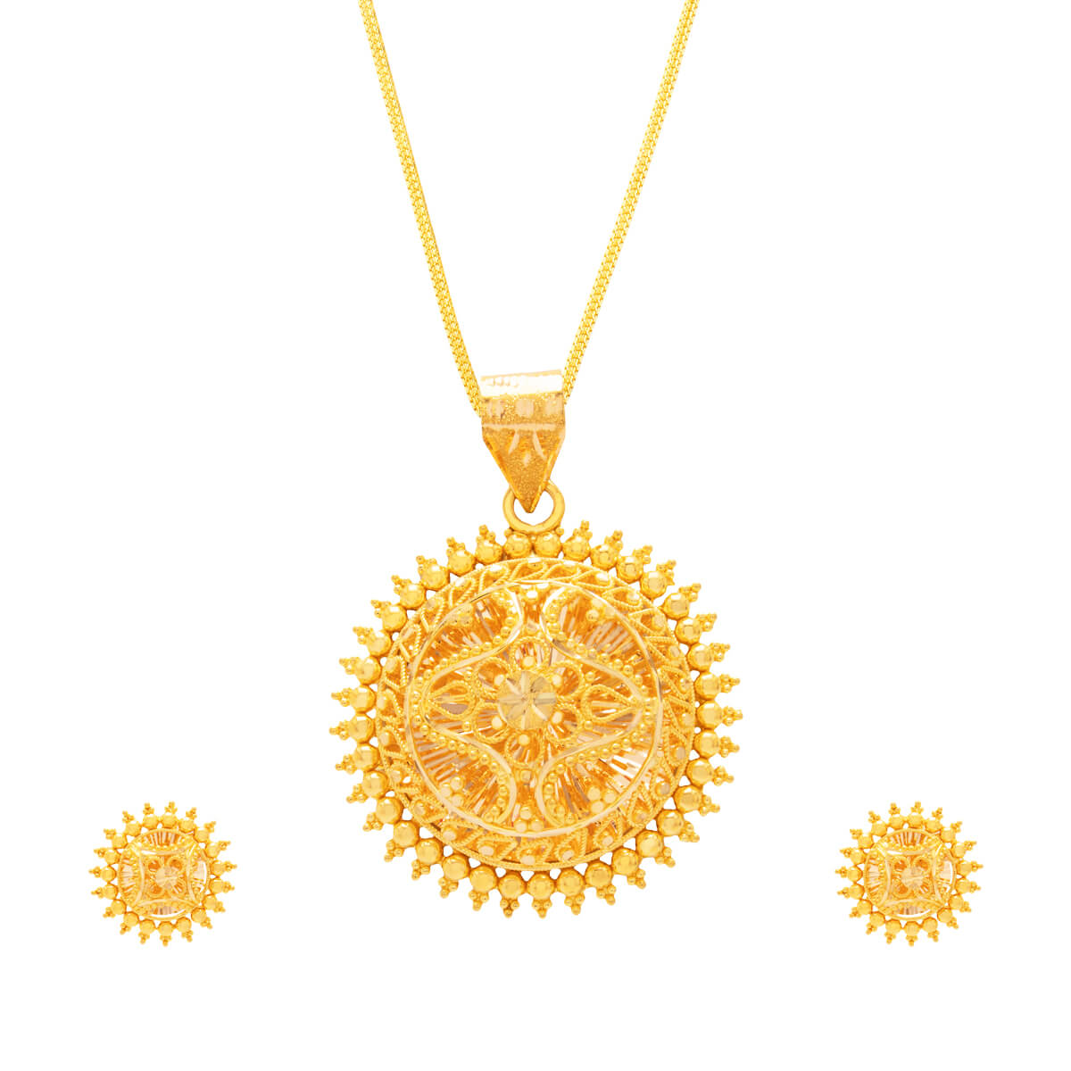 Regal Golden Charm Gold Pendant Set