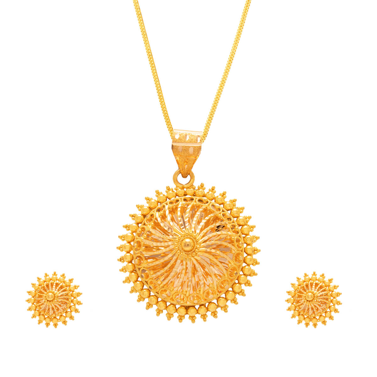 Glamorous Gold Rush Gold Pendant Set with Free Gold Coin