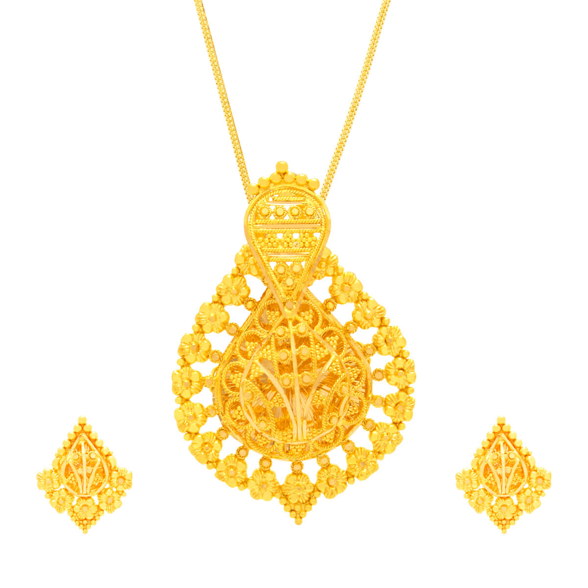 Volume Vision Gold Pendant Set with Free Gold Coin