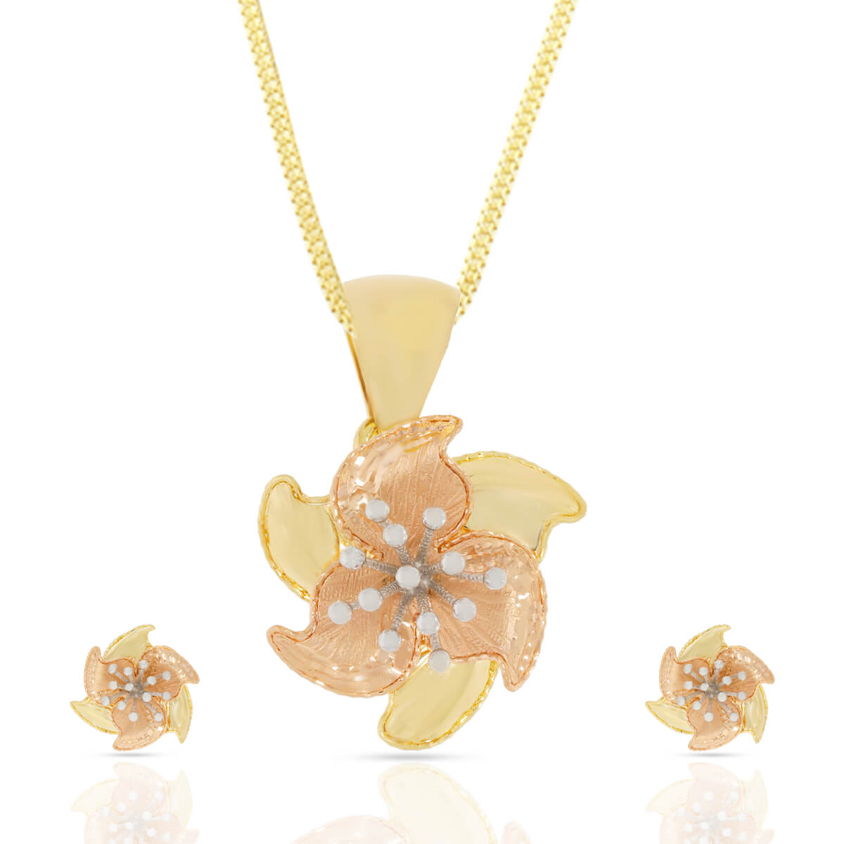 Celestial Symphony Gold Pendant Set with Free Gold Coin