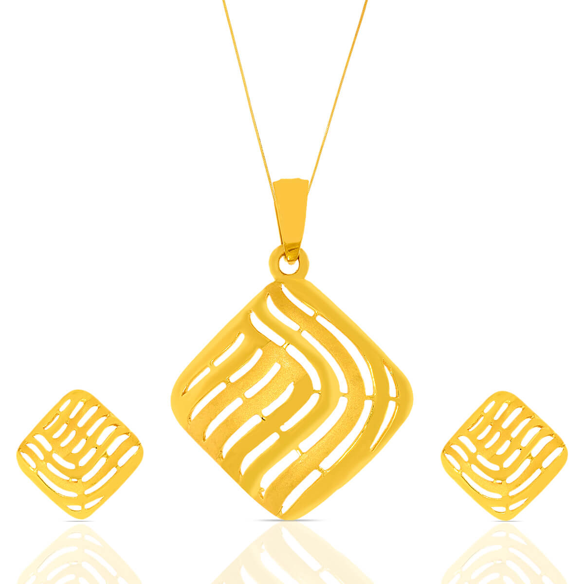 Geometric Elegance Gold Pendant Collection