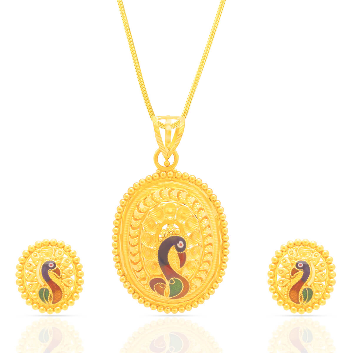 Gold Pendant Set