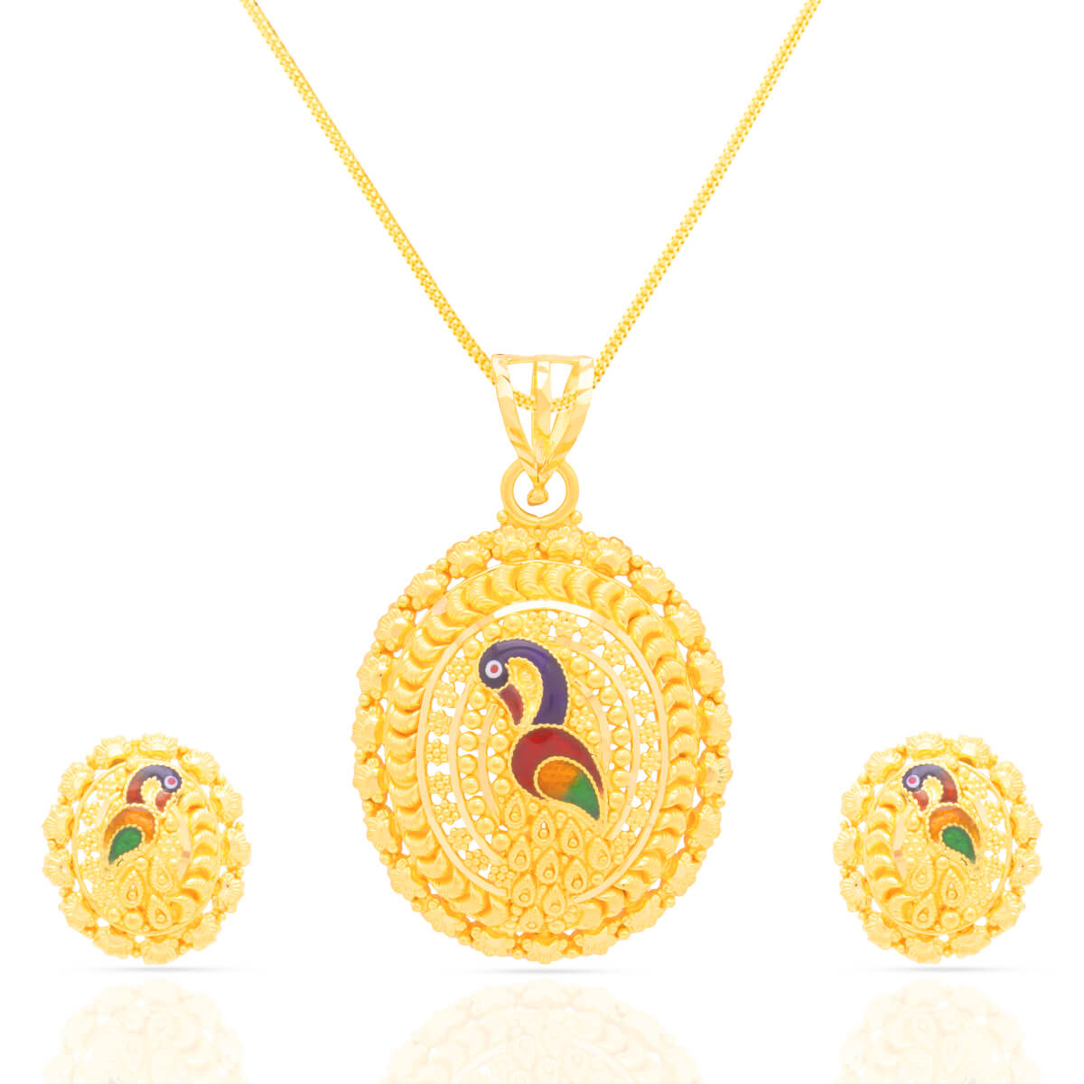 Gold Pendant Set