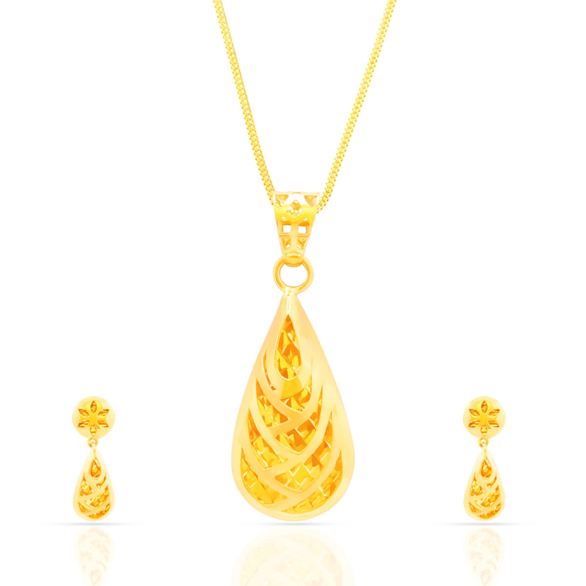 Golden Luxe Fancy Pendant Set Ensemble