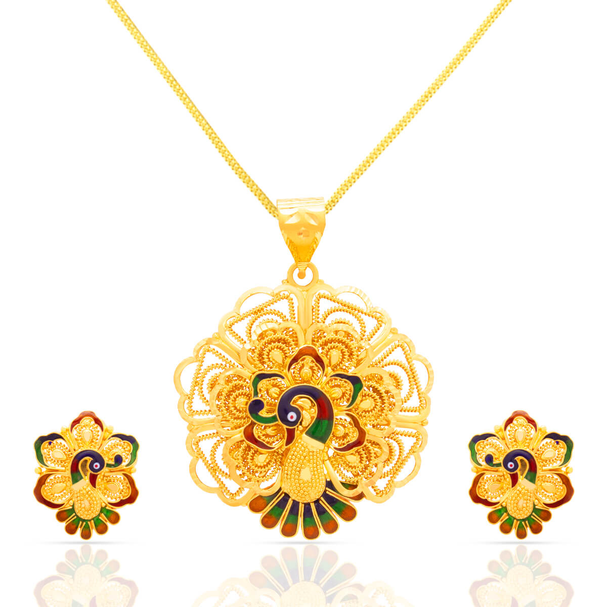 Gold Pendant Set