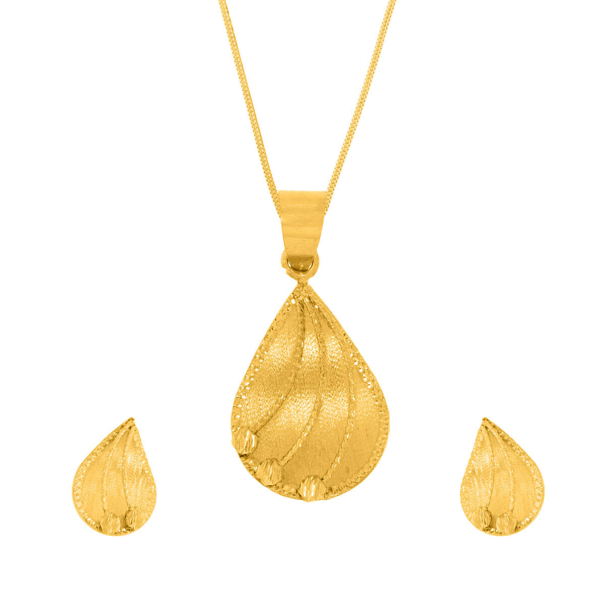 Shimmering Dust Gold Pendant Set with Free Gold Coin